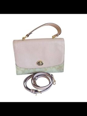 Pink Leather Top-Handle COACH Crossbody Bag